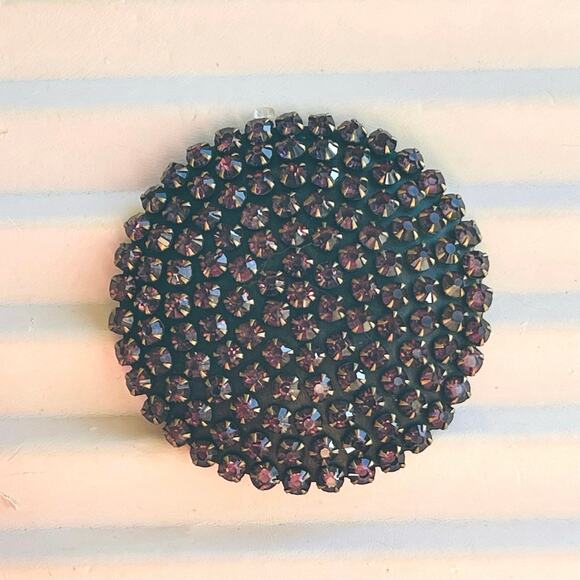 Antique Brooch 1918-20s Edwardian Amethyst Rhinestone Czech Pin Art Deco - Picture 8 of 16